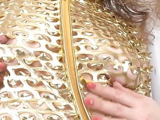 Alexia Allen Strips Off Her Golden Jumpsuit - Wearehairy